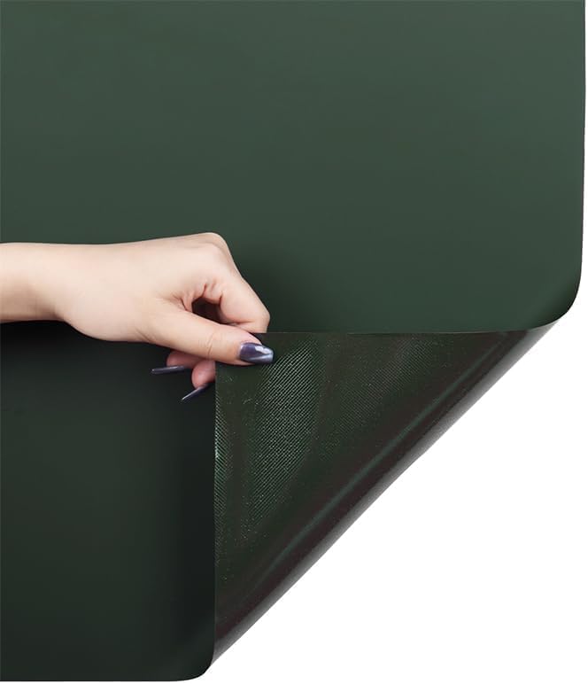 Green Wallpaper Stick and Peel 12"x200" Dark Green Wall Paper SolidGreen Contact Paper for Cabinets Wallpaper for Bedroom Removable Wallpaper Self Adhesive Solid Color Vinyl Wrap