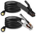 SSIMDER Electrode Holder Set with Cable & Ground Clamp 300A Stick Welding