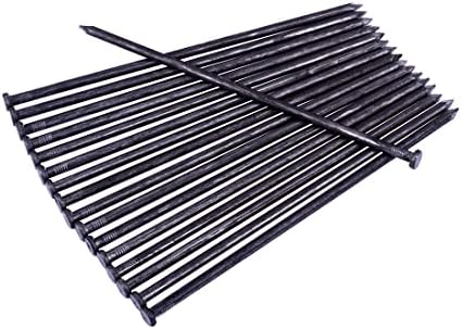 Landscape Spikes 10 Inch 50 Counts Metal Landscape Edging Anchoring Spikes, Heavy Duty Nails for Artificial Turf Spike, Paver Edging, Timber Carpentry, Weed Barrier, Tent Pegs, More