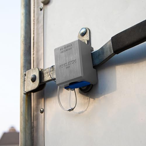 PACLOCK's 81-Series Patented Trailer Door Lock, Standard Rekeyable (SR), Keyed Differently w/ 2 Keys, Silver