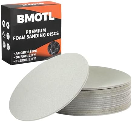 6 Inch Foam Hook & Loop Sanding Discs: 15Pcs 5000 Grit