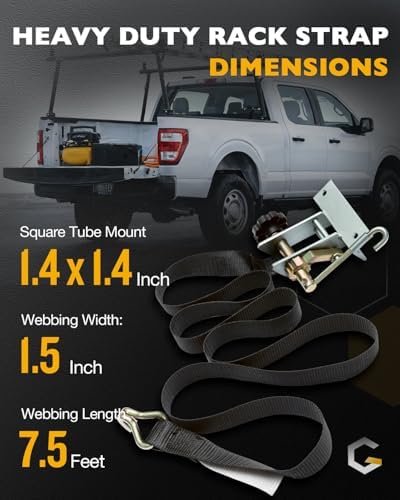 Pipe Rack Ratchet Straps, Ladder Rack Straps, Truck/Roof/Lumber Rack Straps