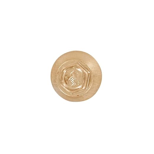 Fasteners Plus ST Fastening Kwikseal Woodbinder Metal to Wood #10 X 1-1/2" Tan Screws with EPDM Rubber Washer, 250-Count - Designed for Metal Roofing and Siding Panels