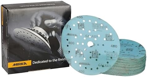 Mirka Galaxy Multifit 6 Inch Ceramic Discs, 400 Grit, Hook & Loop, 50 Pack