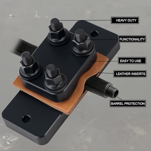 Professional Grade Heavy Duty Barrel Vise Tool, Universal Barrel Clamp Surface Protection Design (Black)