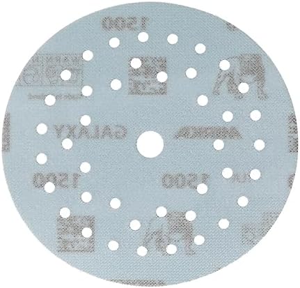 Mirka Galaxy Multifit 5'' Ceramic Sandpaper, 1500 Grit Hook & Loop 50 Pack