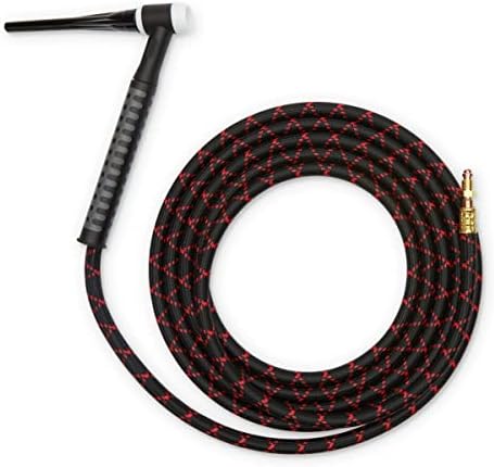 Lincoln Electric Caliber 17 Series TIG Torch | for Air-Cooled TIG Welding | Flexible Torch Head | 25 FT, 1 Piece Cable | K4841-17F-2