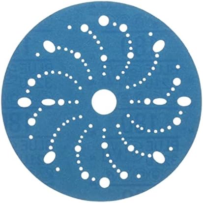 3M Hookit Blue Abrasive Disc, 321U, 36176, 6 in, 180+ Grade, Multi-Hole