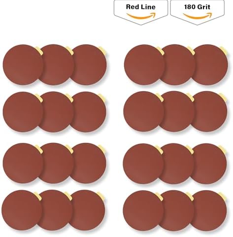 Indasa 5" Rhynostick 100 PCS 180 Grit PSA Sanding Discs – High-Performance Abrasive, 250°F Heat-Resistant, Clog-Free, No Residue