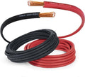 TEMCo 1 Gauge AWG 5 Ft Black + 5 Ft Red Flexible Pure Copper Made in USA Welding Cable Battery Wire - Heavy Duty Solar, Inverter, Car, RV, Truck