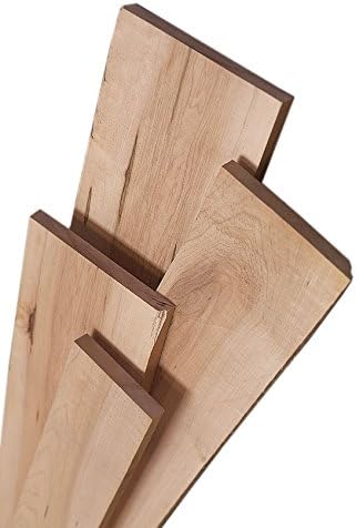 2 Thin Hard Maple (Sugar Maple) Wood Boards @ 1/4 x 3 x 24 Inches. Kiln Dry Lumber
