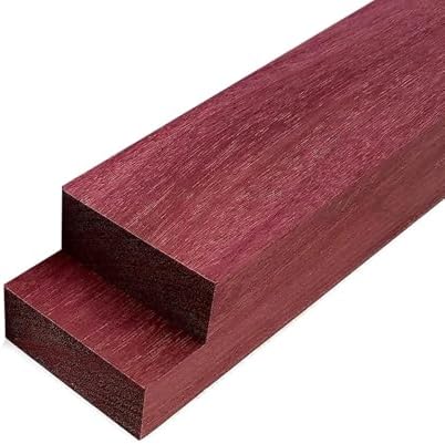4 Pieces Purpleheart Exotic Hardwood Lumber Boards 3/4" x 2" x 24" | Kiln-Dried Wood for Crafting, Turning & Woodworking Projects by Exotic Wood Zone
