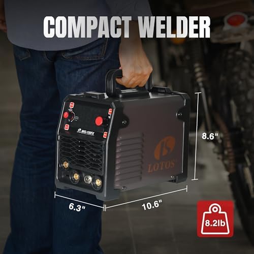 150A 3-in-1 Synergic MIG Flux Core Spot Welder 120V