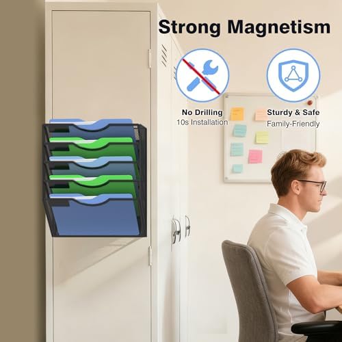 Kuntine.B Wall File Organizer Office Hanging Magazine Holder Wall File Organizer for Office Home