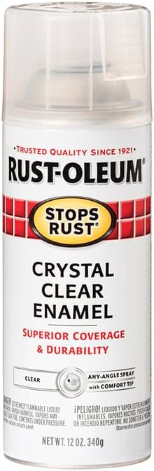 Rust-Oleum 7701830-6PK Stops Rust Spray Paint, 12 oz, Gloss Crystal Clear, 6 Pack