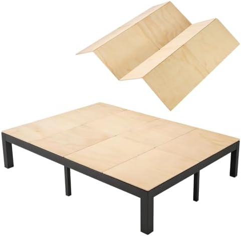 VEVOR Bunkie Board, Queen Size 76.8 x 58.3 in, Foldable Bed Board Under Mattress with Nylon Webbing, Plywood, Rounded Edges, Anti-Sag Design for Metal Frames, Sleeper Sofas, Platform and Bunk Beds