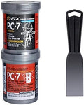 PC Products PC-7 Epoxy Adhesive Paste Kit with Applicator, Two-Part Heavy Duty, 1 lb in Two Cans, Charcoal Gray