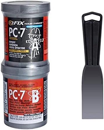 PC Products PC-7 Epoxy Adhesive Paste Kit with Applicator, Two-Part Heavy Duty, 1 lb in Two Cans, Charcoal Gray