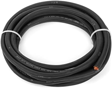 EWCS 2 Gauge Premium Extra Flexible Welding Cable 600 Volt - Back - 100 Feet - Made in The USA