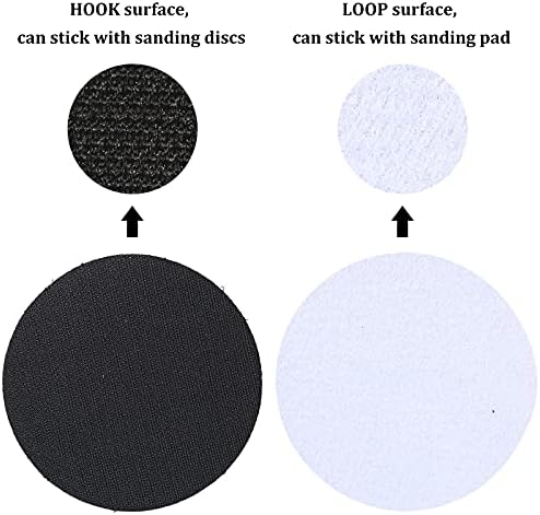 Boao 4 Pieces 6 Inch Interface Pads Hook and Loop Foam Sanding Pads