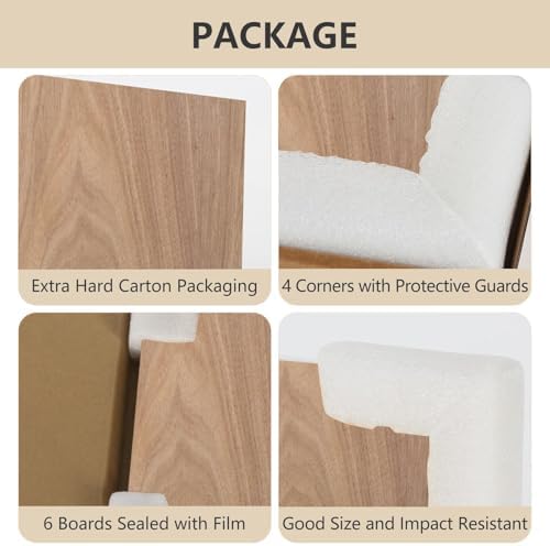 10 Pack Black Walnut Plywood Sheets, 16.5"x11.7"x1/8" Unfinished Wood Blanks, Ideal for Laser Cutting, Engraving, DIY Crafts, Wood Burning, Sign Making & Home Decor