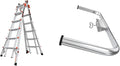 Little Giant Ladder Systems 15426-801 Velocity 26 Type IA w/Ratcheting Levelers Multi-Position Ladder, Ft, Aluminum with Little Giant 10111 Wing Span/Wall Standoff