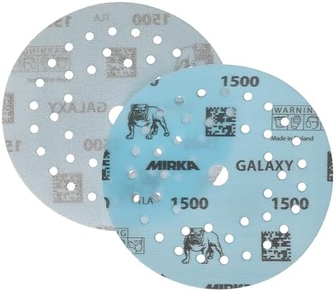 Mirka Galaxy Multifit 5'' Ceramic Sandpaper, 1500 Grit Hook & Loop 50 Pack