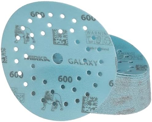 Mirka Galaxy Multifit 5 Inch Ceramic Sandpaper 600 Grit Hook & Loop 50 Pack