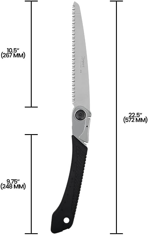 Zenport SF280 Tri-Edge Blade Folding Saw with Steel Handle, 10.5-Inch