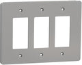 Square D by Schneider Electric X Series Wall Plate for Outlet and Light Switch, Mid Size Plus 3 Gang, Matte Gray