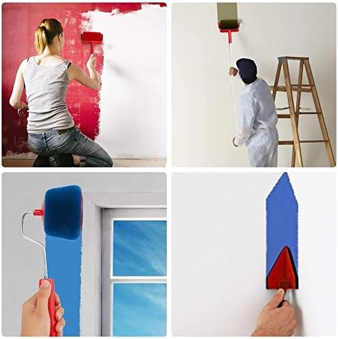 No Seam DIY Paint Roller Brush Tool Flocked Edger Office Room Wall Painting Home Garden Rollers Set