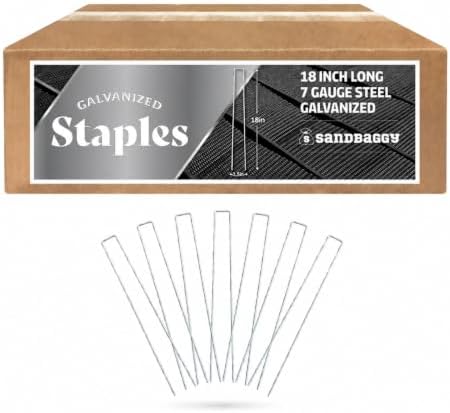Sandbaggy 18-Inch Landscape Staples | Industrial Grade Galvanized 7 Gauge Steel | 12 Inches Longer Than Standard Staples | Trusted by Farmers & Homeowners Across The USA (10)
