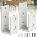 2x4 Door Barricade Brackets, 3mm Door Reinforcement Security Brackets(2PCS)