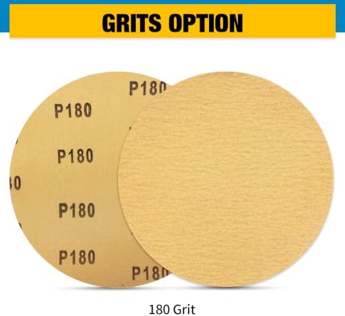 S SATC Premium 6 Inch PSA Sanding Discs 400 PCS Sandpaper Roll with Sticky Back 180 Grit Sand Paper for Orbital Sander