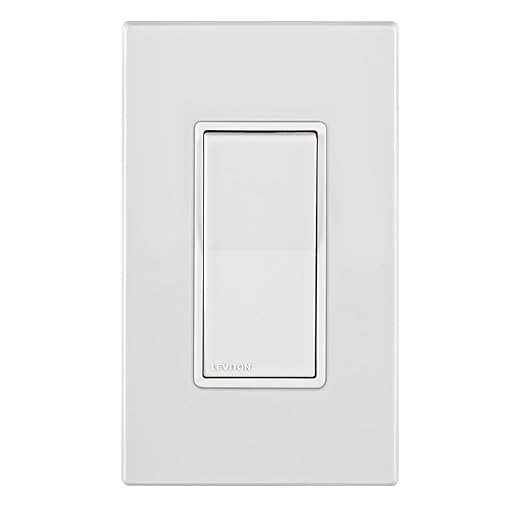 Leviton Lever Edge 15 Amp 3-Way Rocker Switch, E5603-MW, White | (Pack of 40)