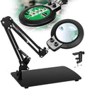 Magnifying Glass with Light and Stand, 30X 10X Soldering Magnifier
