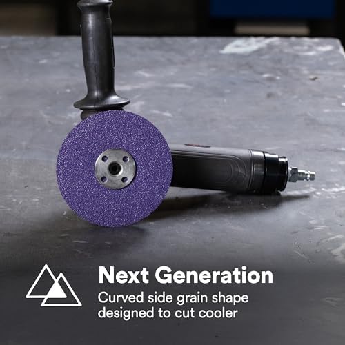 3M Cubitron 3 Abrasive Fibre Disc 33498, 80+, 7 in x 7/8 in, Precision Shaped Ceramic Grain, High Cut Rate, Long Life Abrasive Disc for Metal Finishing, Weld Removal, and Paint Stripping, Pack of 5
