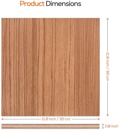 Proflex Red Rose Plywood 24pcs, 1/8" x 12” x 12” Real Wood Plywood Sheets Premium “A” Grade with Smooth Sanded Finish, Perfect for Laser Cutting & Engraving, Crafts, and DIY Projects.
