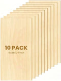 10 Pcs 6mm Basswood Plywood 18x36x1/4 inch Large Plywood Sheet Design for P3 CO2 Laser Cutting Engraving 915 x458 x3mm