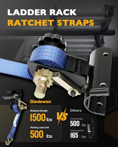 Roof Rack Straps, Ladder Rack Ratchet Straps, Lumber Rack Tie Down Strap