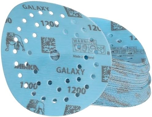 Mirka Galaxy Multifit 5'' Ceramic Sandpaper, 1200 Grit Hook & Loop 50 Pack