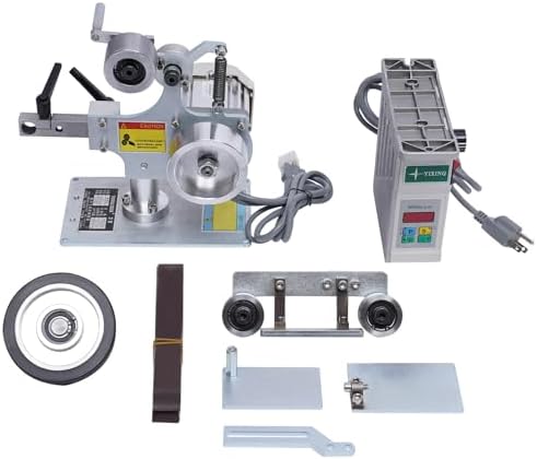 1" x 30" Belt Sander Bench Grinder, 550W Desktop Belt Knife Sharpener Belt Sander Vertical Horizontal Belt Polisher Sharpener Grinder with Brushless Motor Rotating Sanding Angle for Knife Making