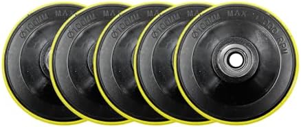 SHDIATOOL 4-Inch Backer Pad Backing pad of Foam Plastic Body with 5/8-Inch-11 Thread for Diamond Polishing Pads Pack of 5