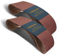 POWERTEC 6 x 48 Inch Sanding Belts, 6PK, 80/120 Grit Aluminum Oxide Belt Sander Sanding Belt for Bench Belt Sander, Woodworking & Paint Removal, Metal Polishing (11022-2)
