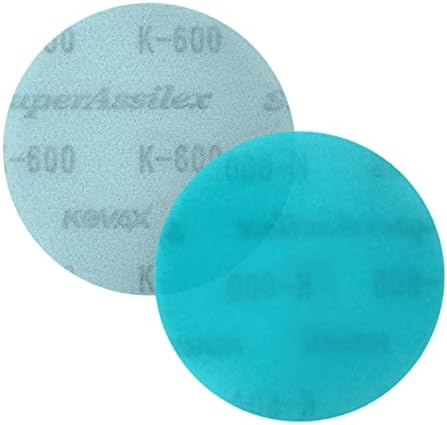 Super Assilex Flexible 3 inch Sanding Discs, Sky K-600, Hook & Loop, 730-2510, 50 Discs + Interface Pad