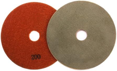 6" Electroplated Diamond Polishing Pads- 200 Grit Wet Dry Sanding for Granite Marble Concrete Ceramics Glass (6"-200 Grit-2PCS)