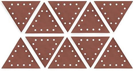 WEN 6377SP150 150-Grit Hook & Loop 11-1/4-Inch Triangle Drywall Sander Sandpaper, 10 Pack