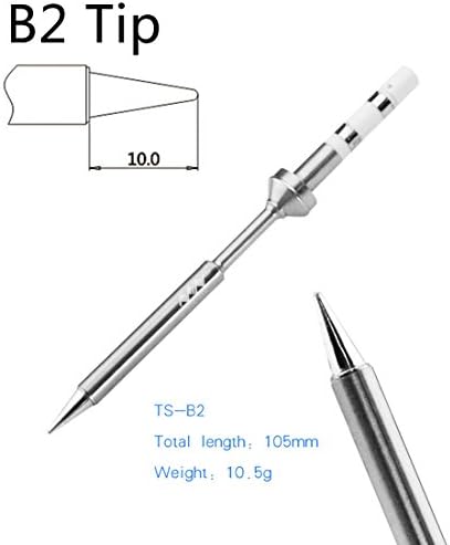 Blue Original TS101 Soldering Iron Station Kit Upgraded from TS100 Portable Soldering Pen Digital Programmable Electric DC 65W PD 45W with USB Type C Cable (B2 Solder Tip)