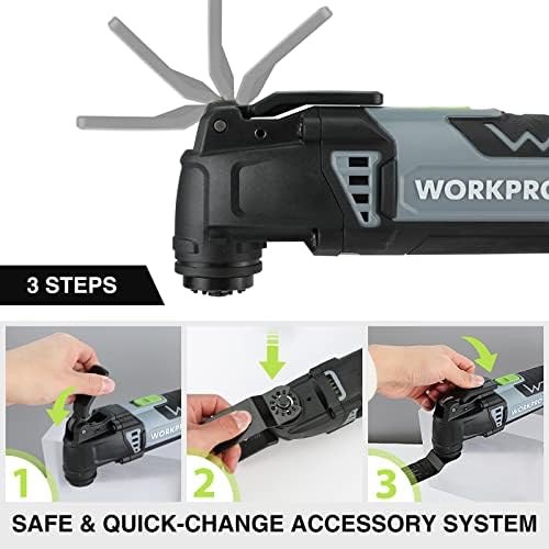 WORKPRO 3.0 Amp Corded Oscillating Multi-Tool Kit