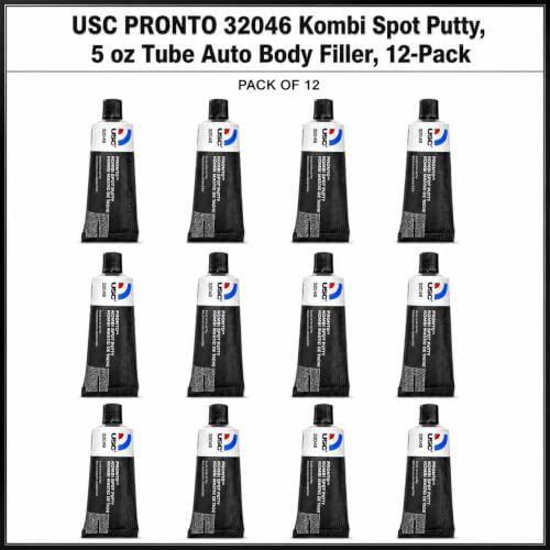 USC Pronto 32046 Kombi Spot Putty, 5 oz Tube Auto Body Filler, 12-Pack